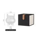 Elegant handmade textured glass incense burner with gift box for Zen tea room decor - Small Tripod Liuli Censer With Gift Box / Clear