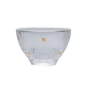 Élégante tasse à thé japonaise en verre dépoli avec pois dorés pour la cérémonie du thé - 65ml / Transparent (Martelé à Points Dorés)