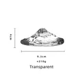 Porta incienso de vidrio transparente con forma de montaña para la ceremonia del té, 9.3cm - Transparente