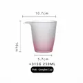 Roze matte glazen Gongdao thee schenkkan met 250ml inhoud en elegant kleurverloop voor thee - Verdeelbeker / Roze