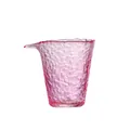 Elegante jarra de té de cristal en degradado rosa con acabado de textura de rocío de hielo - Fair Cup