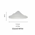 Quemador de incienso japonés de vidrio blanco, pico de montaña, medida 9,3cm x 4cm - Estilo Bola de Vidrio