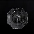 Elegant lotus-shaped clear glass Kung Fu tea cup, master cup for Chinese ceremony - Base Only (Without Top Part) / Saucer Only / Clear