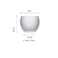 Handmade thick round bubble glass cup in mist finish for whiskey and spirits 170ml - Mist Frosted Bubble / 170ml / Fog