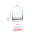 Vaso de whisky transparente con base de burbujas, 300 ml, dimensiones 7x8,8x8,5cm - 300ml / Taza Trapezoidal de Burbujas Transparente