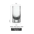 Tall hand-cut Edo Kiriko crystal glass with 340ml capacity and starlight pattern - Large Version / 340ml