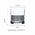 Luxuriöses rauchgraues Whiskeyglas mit glitzerndem Strass-Dekor 335ml Variante für Bars - 335ML / Rauchgrau