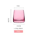 Vaso de whisky con burbujas estilo nórdico en rosa, cristalería 300ml - 300ml / Taza Trapezoidal de Burbujas Rosa