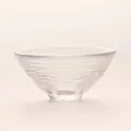 Taza de té de vidrio texturizado hecha a mano, elegante cuenco de té de cristal fino - Taza Pequeña con Forma de Sombrero / Transparente