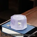 Elegant purple frosted glass tea warmer candle base with dimensions 7.3cm height - Purple Tea Warmer / Purple
