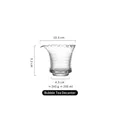 Elegant handcrafted glass tea pitcher with bubble texture and wavy rim, 200ml volume - Type B Frill Bubble Fairness Cup