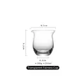 Elegant transparent crystal glass fairness cup with bubble texture and dimension markers 255ml - Fair Cup