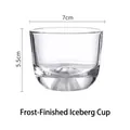 Frosted iceberg glass cup with 110ml capacity and 7cm diameter for tea and wine - Frosted / 110ml