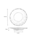 Small transparent glass tea saucer with ripple pattern and 10.5cm diameter measurement - Coaster 1 (Wave Ripple) / 10.5cm