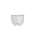 Exquisite Japanese style hammered glass sake cup with an elegant gold rim finish for SKU - Sake Cup (Gold Rim)