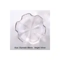 Eleganter Teetassen-Untersetzer aus Klarglas in unregelmäßiger Blumenform zur Wärmeisolierung - Erdtextur