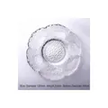 Gehämmerte Glasuntertasse in Blütenform für Teetassen, Durchmesser 120mm - Begonia Shape
