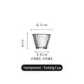 Transparente strukturierte Glas-Teetasse, 55ml kleine Kapazität für Kung-Fu-Tee - 55ml / Eistau Teetasse (Transparent)