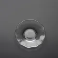 Eleganter transparenter Glasuntersetzer mit gewelltem Rand für Teetassen und optimalem Hitzeschutz - Scalloped Edge