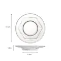 Heat-resistant clear glass tea saucer with hexagonal pattern, 10.5cm diameter size - Coaster 4 (Hexagon Texture)