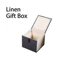 Premium minimalist cotton and linen gift box packaging for Japanese glass tea cup set - Cotton Linen Gift Box