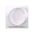 Elegante runde Teetasse Untersetzer aus strukturiertem Klarglas, 82mm Durchmesser - bark coaster