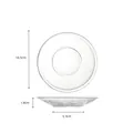 Clear round heat-resistant glass saucer for kung fu tea cups with detailed size dimensions - Coaster 9 (Smooth)