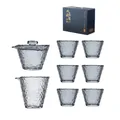 Set da tè da 8 pezzi in vetro grigio fumo resistente al calore con gaiwan e confezione regalo - Set da 8 Pezzi (Confezione Regalo) / Grigio Fumo