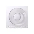 Hitzebeständige Untertasse aus klarem Glas, 100 mm Durchmesser für Teetassen - round coaster