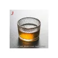 Elegant Japanese hammered glass tea cup with a 50ml capacity and clear crystal texture - Clear Straight Cylinder / Diameter 6cm Height 4.1cm 50ml