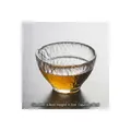 Japanese style hammered glass teacup 80ml capacity transparent tea bowl - Willow Pattern Plain Cup / Diameter 6.8cm Height 4.7cm 80ml