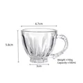 Elegant 100ml small transparent heat-resistant glass tea cup for kung fu tea tasting - No. 77 Cup (Petal Carved)