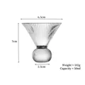 Heat-resistant transparent ribbed glass tea cup with bulbous base and 50ml capacity - Vertical Ribbed High Cup