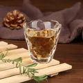Handcrafted Japanese style hammered glass teacup with irregular rim for tea tasting sessions - Style 19 (KB001)
