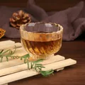 Japanese style hammered glass tea cup, small clear tasting cup for Kung Fu tea ceremony - Style 20 (KB001)