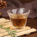 Elegant Japanese style glass tea cup with spiral texture for Kung Fu tea ceremony - Style 24 (KB001)