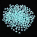 Hellblaue Acryl-Pflaumenblütenperlen für die DIY-Schmuckherstellung und Bastelarbeiten - Durchmesser 12mm / 50 Stück / Grün Transparente Blume