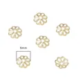 14K vergoldete Blumen-Abstandsperlen 6mm Schmuckzubehör für DIY-Bastelprojekte - 10 Stück/Packung (6mm) / Gold (#01 14K Vergoldet)