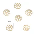 14k goldbeschichtete hohle Blumenaustauscher 8mm für DIY handgefertigten Schmuck - 10 Stk./Packung (8mm) / Gold (#01 14K Vergoldet)