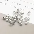 Shiny silver iron round spacer beads for DIY jewelry making and handmade accessories - Approx. 500 Pieces (2.4mm) / Electroplated Silver