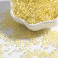 Premium 2-4mm glass seed beads featuring a vibrant yellow dyed core for DIY jewelry - 2mm 15g/Pack / Yellow