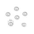 6mm 14K Silber Blumen-Perlenkappen für die Schmuckherstellung DIY Armband Halskette - 10 Stück/Packung (6mm) / Silber (#02 Dickes Silber)
