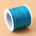Rouleau de cordon de jade de Taïwan bleu clair 0,8 mm pour le tissage de bijoux DIY - Bleu sarcelle