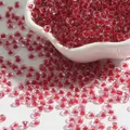 Premium red silver-lined 2-4mm glass seed beads for DIY jewelry and necklace making - 2mm 15g/Pack / Red
