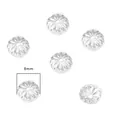 8mm Silberne geriffelte Blumen-Perlenkappen für handgefertigten DIY-Schmuck und Armbänder - 10 Stk./Packung (8mm) / Silber (#02 Dickes Silber)
