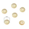 8mm 14k vergoldete Blumen-Perlenkappen für DIY-Schmuckherstellung und Bastelarbeiten - 10 Stk./Packung (8mm) / Gold (#02 14K Vergoldet)