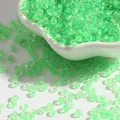High-quality vibrant green 2-4mm glass seed beads for DIY jewelry making and crafts - Fluorescent Green