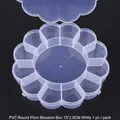 Διαφανές κουτί αποθήκευσης PVC σε σχήμα λουλουδιού για οργάνωση κοσμημάτων - Στρογγυλό Κουτί Αποθήκευσης Σχήμα Μαργαρίτα (#28)