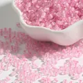 Soft pink core-dyed 2-4mm glass seed beads for handmade DIY jewelry craft material - Pink
