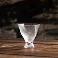 Tazza da tè in cristallo fatta a mano con texture a bolle stellate - Tazza Fiore a Bolle / Smalto Marmorizzato